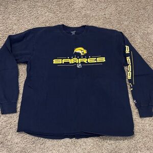 Reebok Buffalo Sabres Navy Long Sleeve Shirt